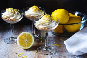 citronmousse i glas