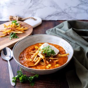 linssoppa med tacosmak i skål