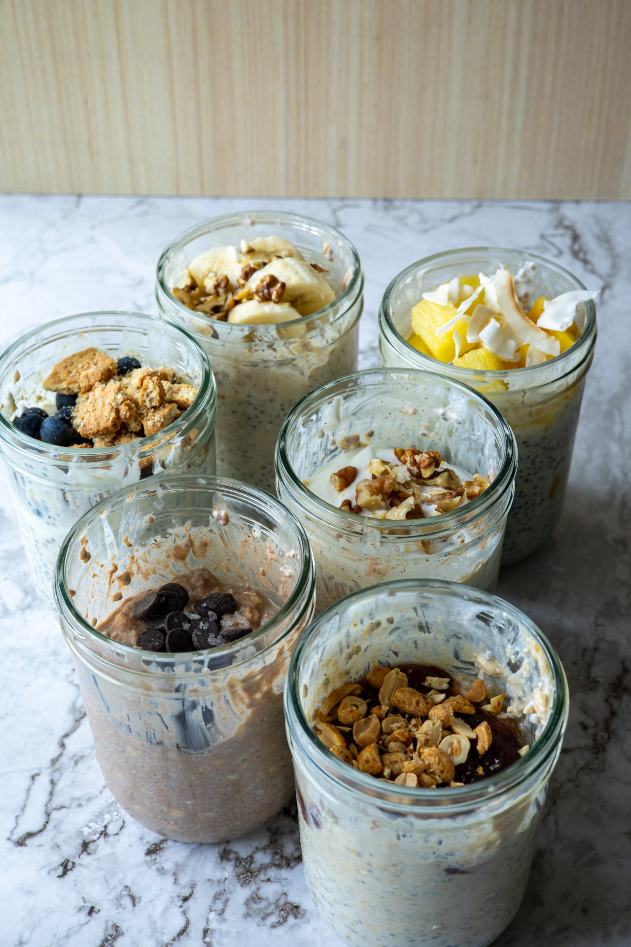 overnight oats med olika smaker